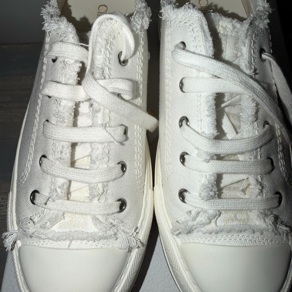 DIOR WALK’N’DIOR PLATFORM SNEAKERS WHITE BLACK / GOLD EMBROIDERED CANVAS SZ 41 - Picture 5 of 16